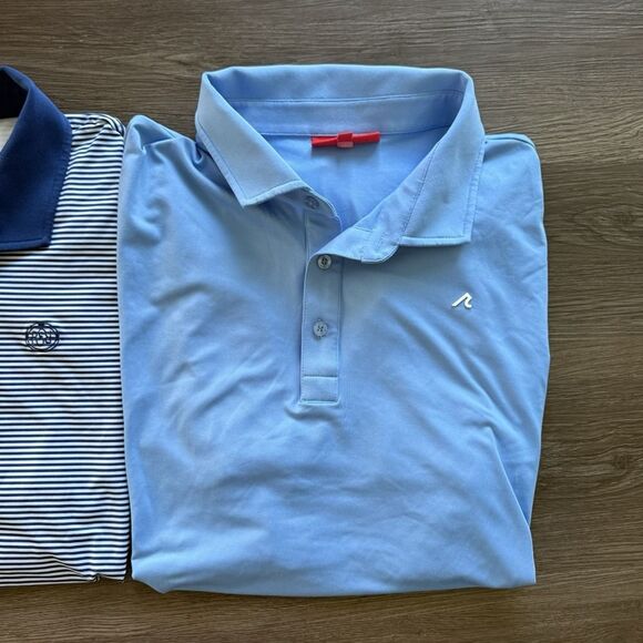Redvanly Polo Shirt Mens XL Striped Solid Performance Golf Stretch Casual Lot - Picture 3 of 9